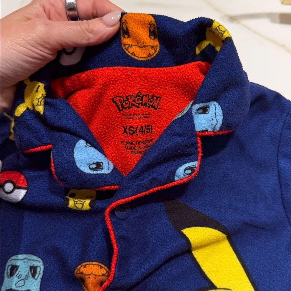 Blue Pokémon Kids Pajamas XS (4-5)